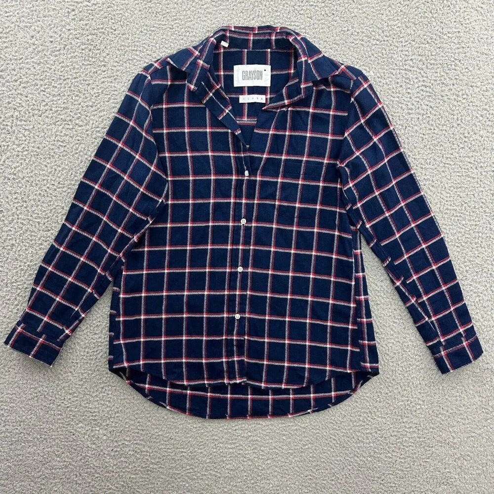 Grayson The Hero Flannel‎ Shirt Plaid Long Sleeve 100% Cotton - Picture 12 of 16